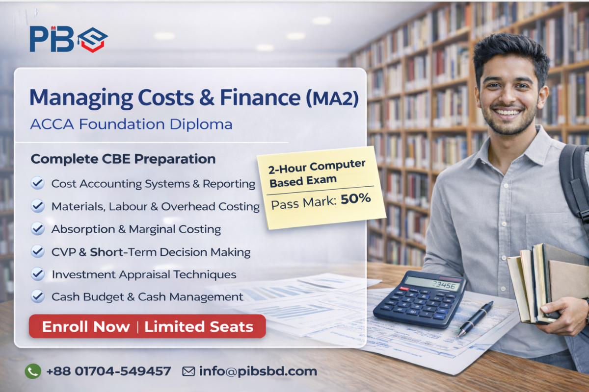 MA2 Managing Costs and Finance